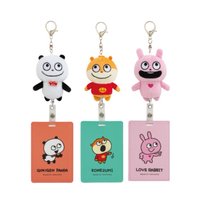 7-11聯名 絨毛吊飾伸縮證件套