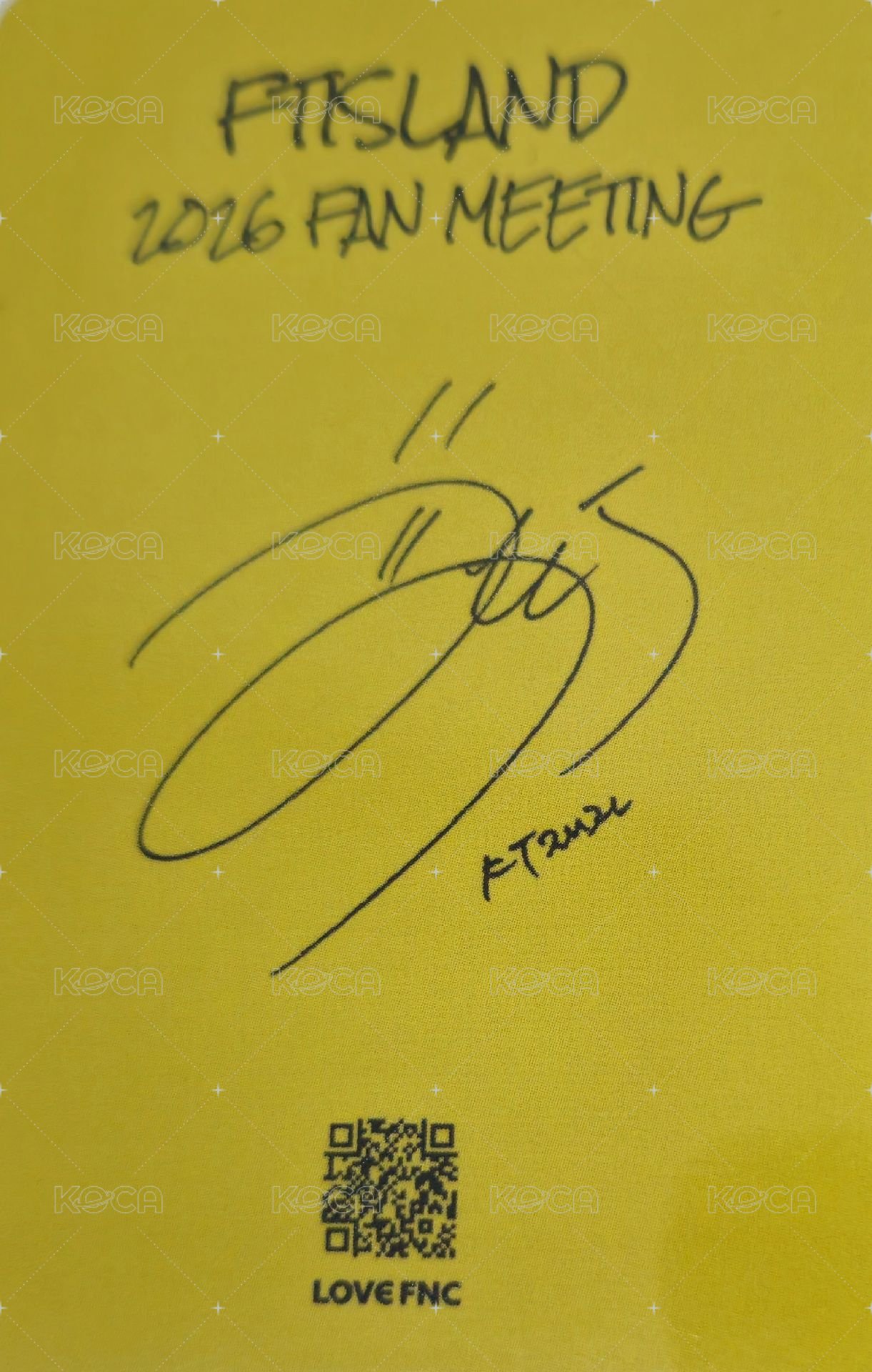 2026 FT FM 入場卡 / 場限卡  背面