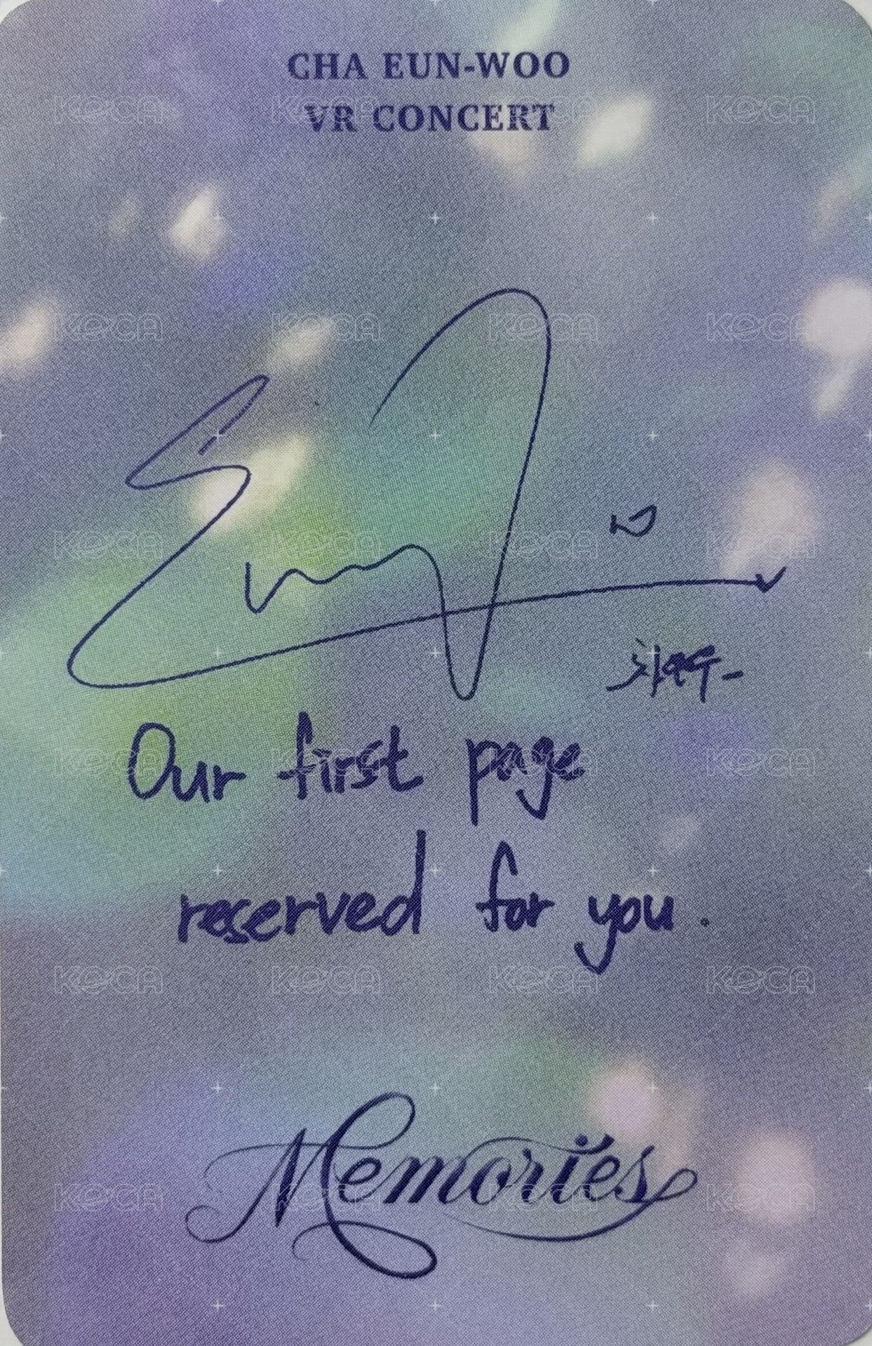 VR演唱會MEMORIES 電影卡  背面