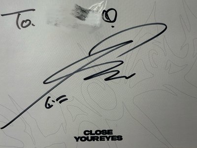 close your eyes 親簽 明信片 撕頁