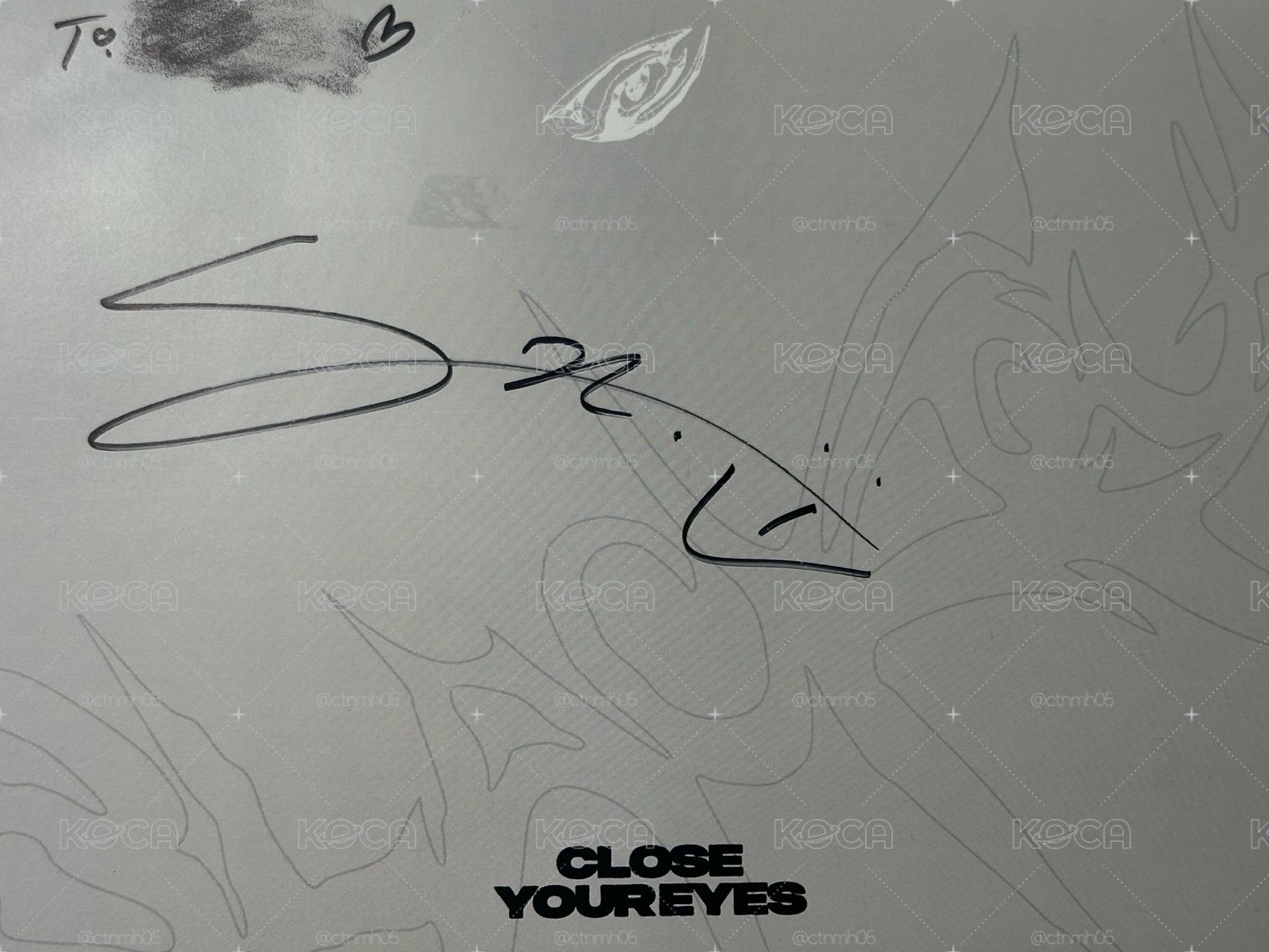 close your eyes 親簽 明信片 撕頁