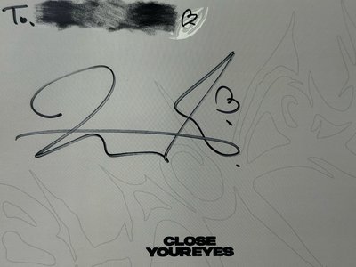 close your eyes 親簽 明信片 撕頁