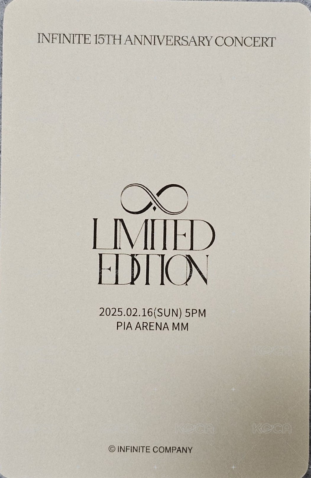 LIMITED EDITION in JAPAN 入場卡 / 場限卡 DAY2 背面