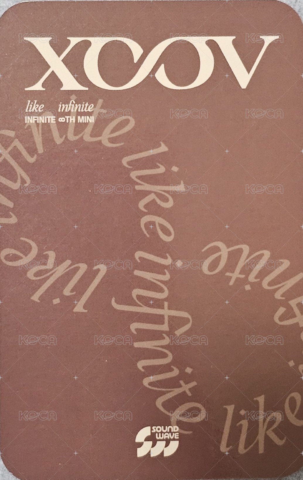 LIKE INFINITE sw 簽售卡  背面