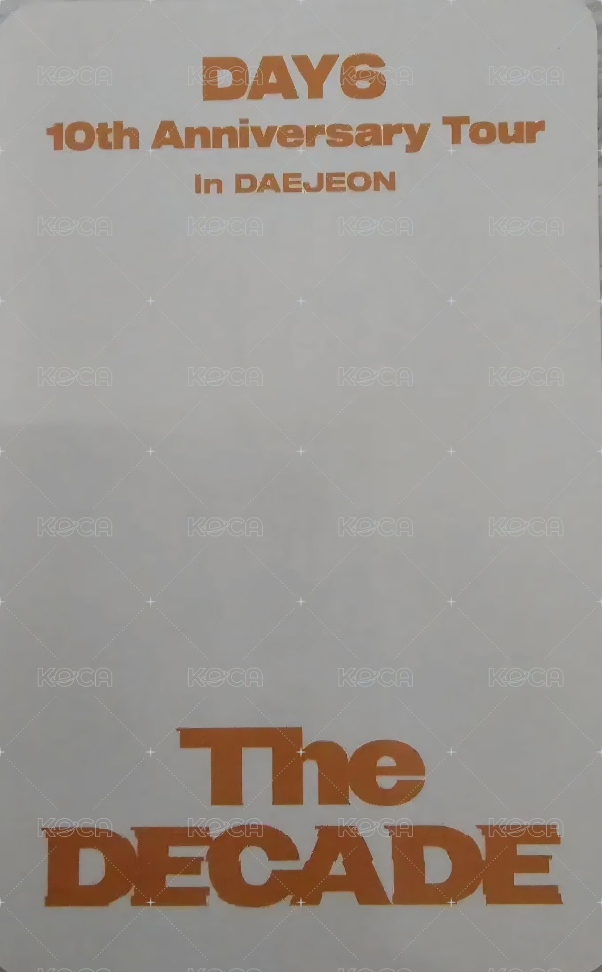 10週年 地方場 大田Day1 入場卡 / 場限卡  背面