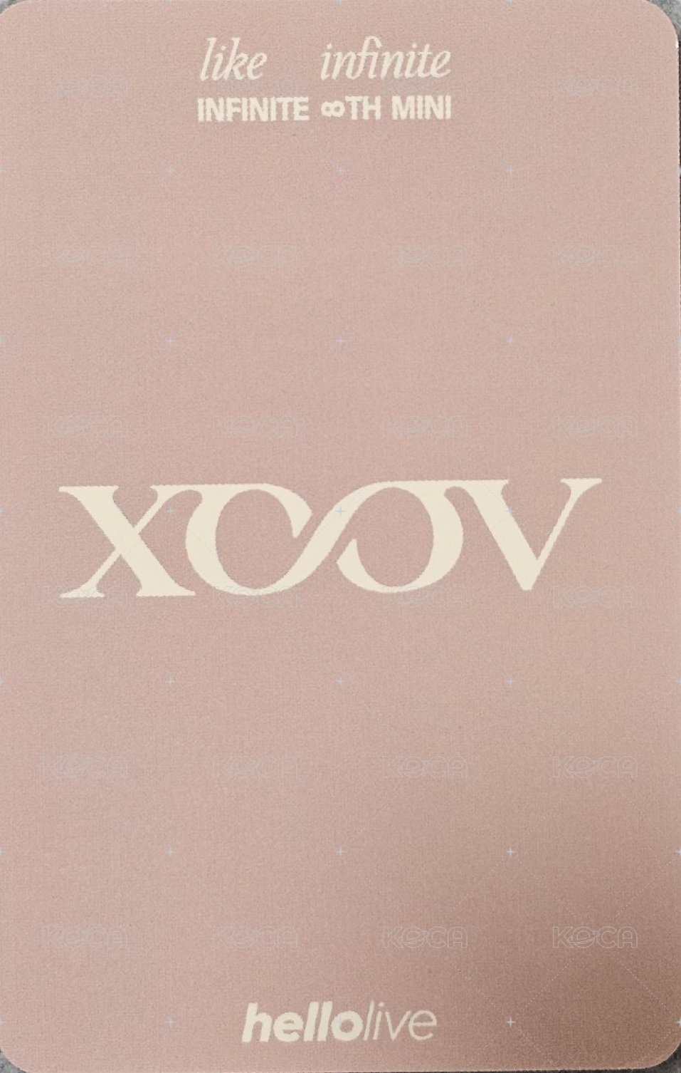 LIKE INFINITE hl 簽售卡  背面