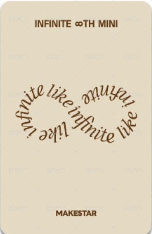 LIKE INFINITE ms 2.0 簽售卡  背面
