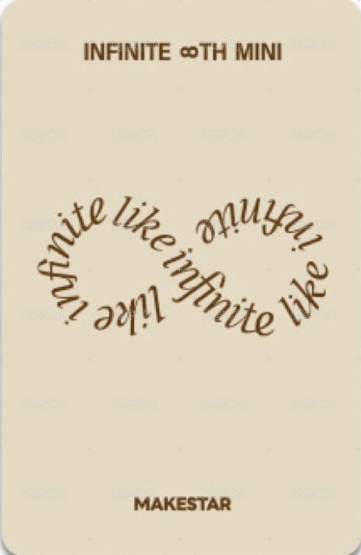 LIKE INFINITE ms 2.0 簽售卡  背面