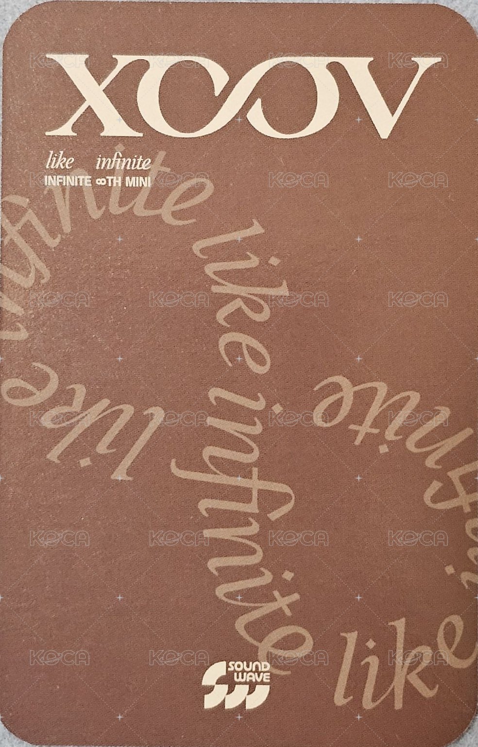 LIKE INFINITE sw 簽售卡  背面