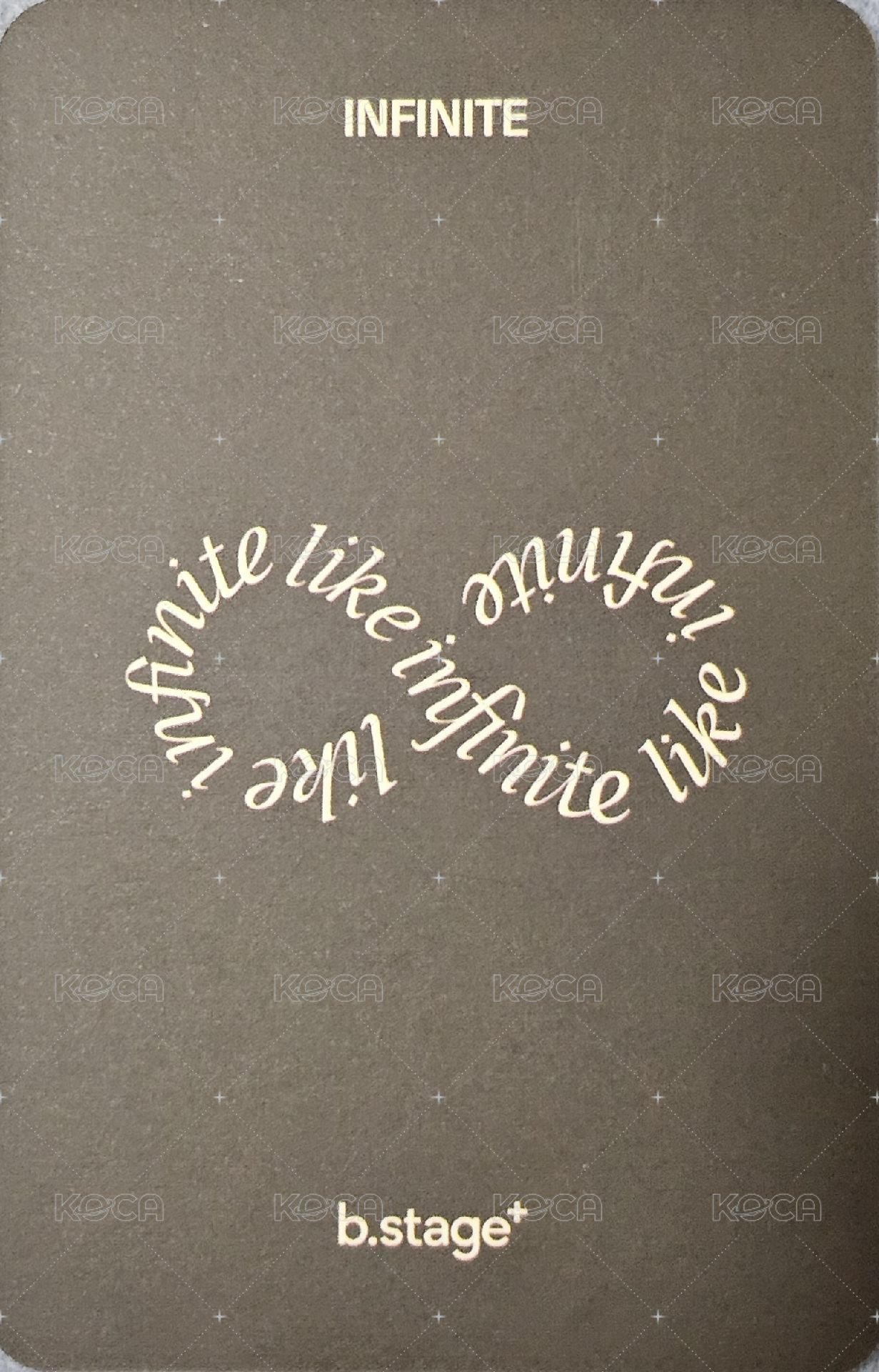 LIKE INFINITE bstage 2.0 簽售卡  背面