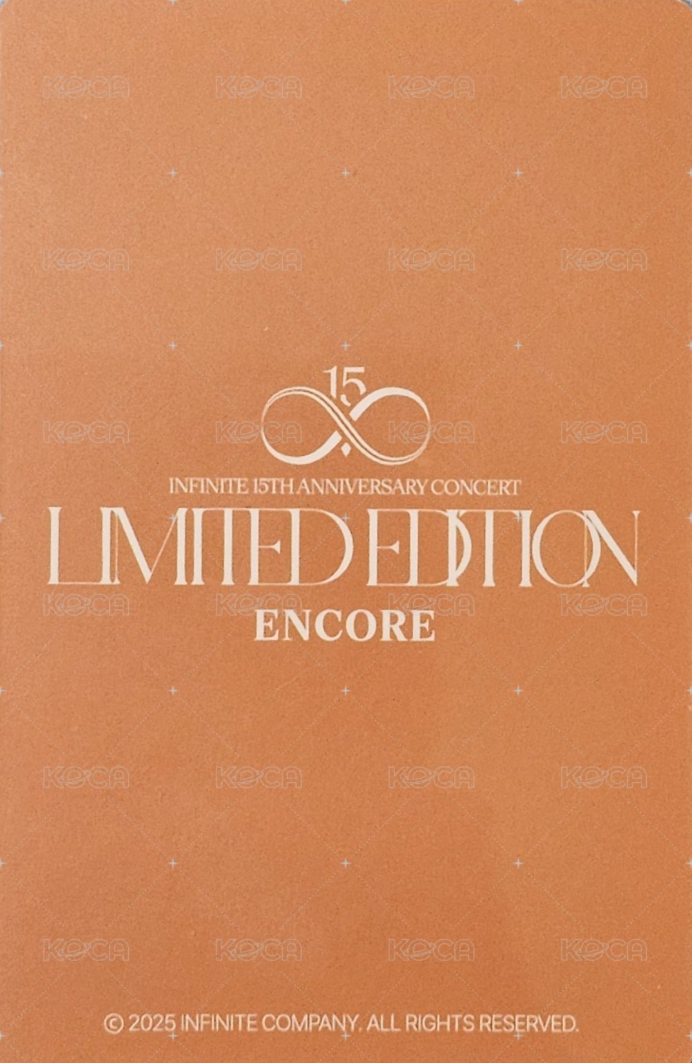 15週年安可演唱會 Infinite 周邊卡 海報組 背面