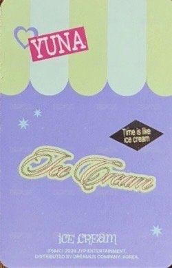 Ice Cream Mini bag ver. 專輯卡  背面