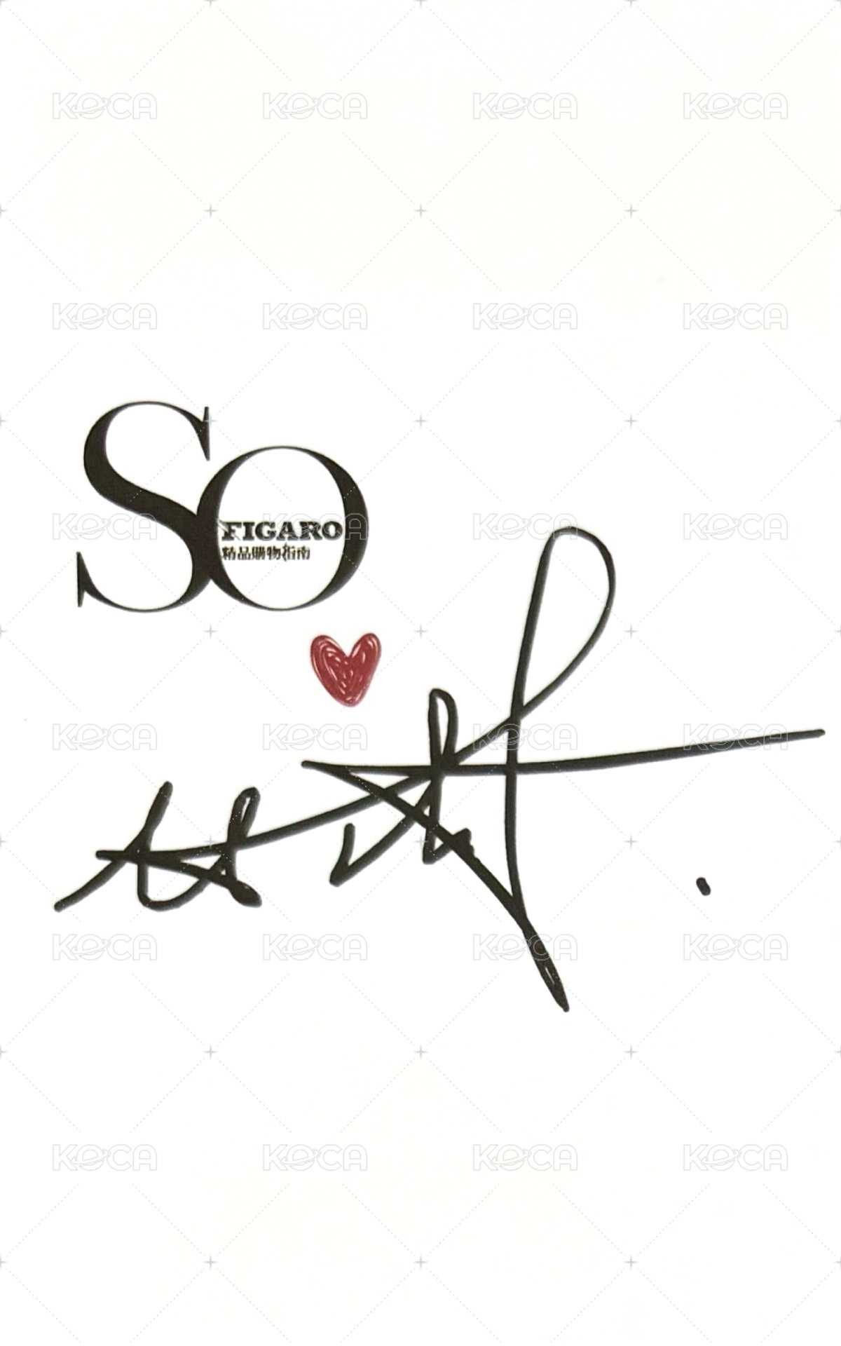 So Figaro B版 雜誌卡 拍立得小卡 背面