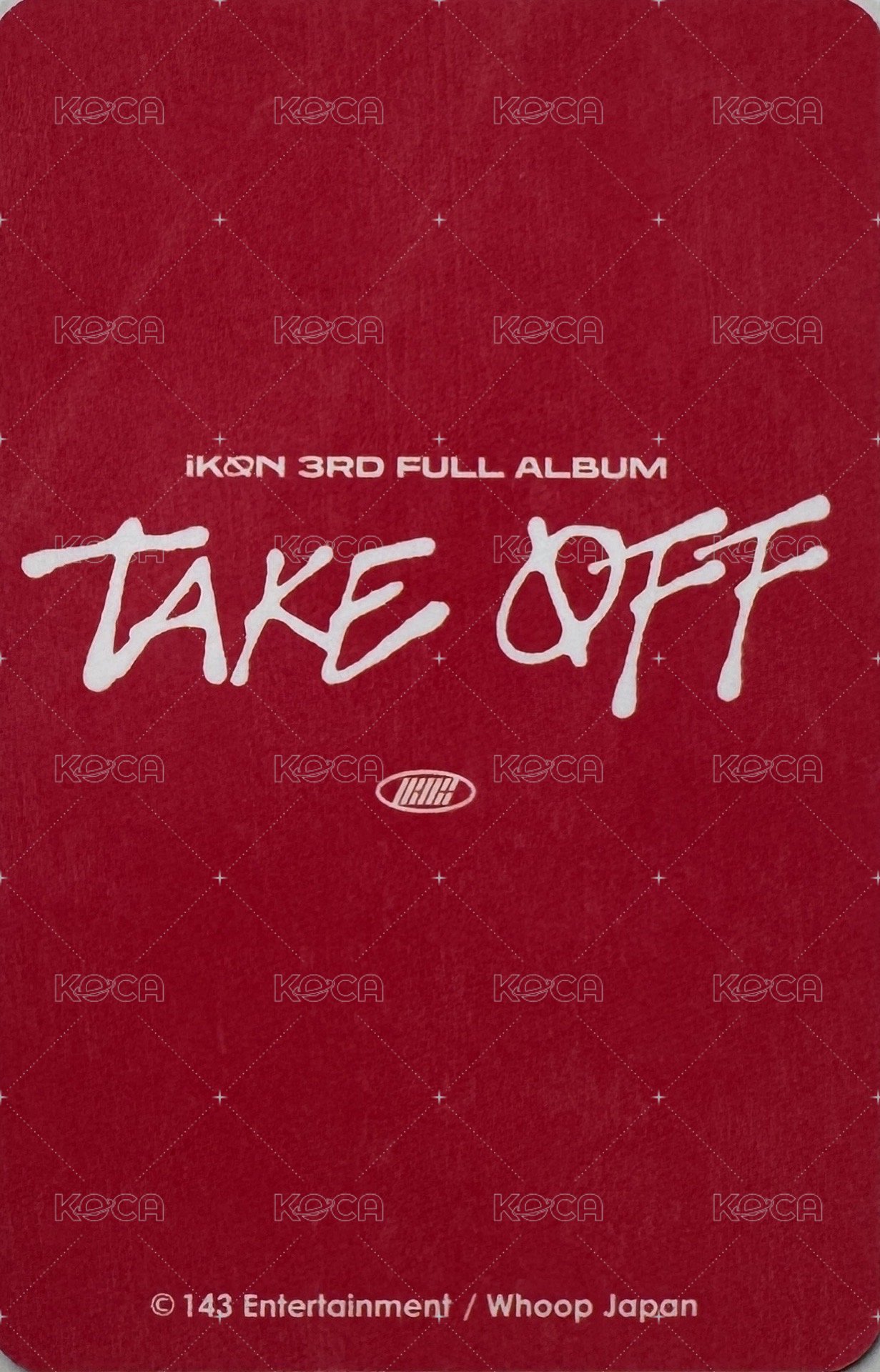 正三 Whoop Japan 特典卡  背面