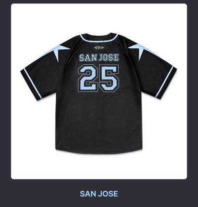 美巡球衣 SAN JOSE ACT:TOMORROW