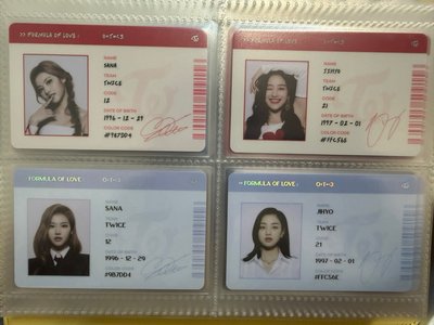 TWICE 科學家 專卡 證件照 全員除了桃自留