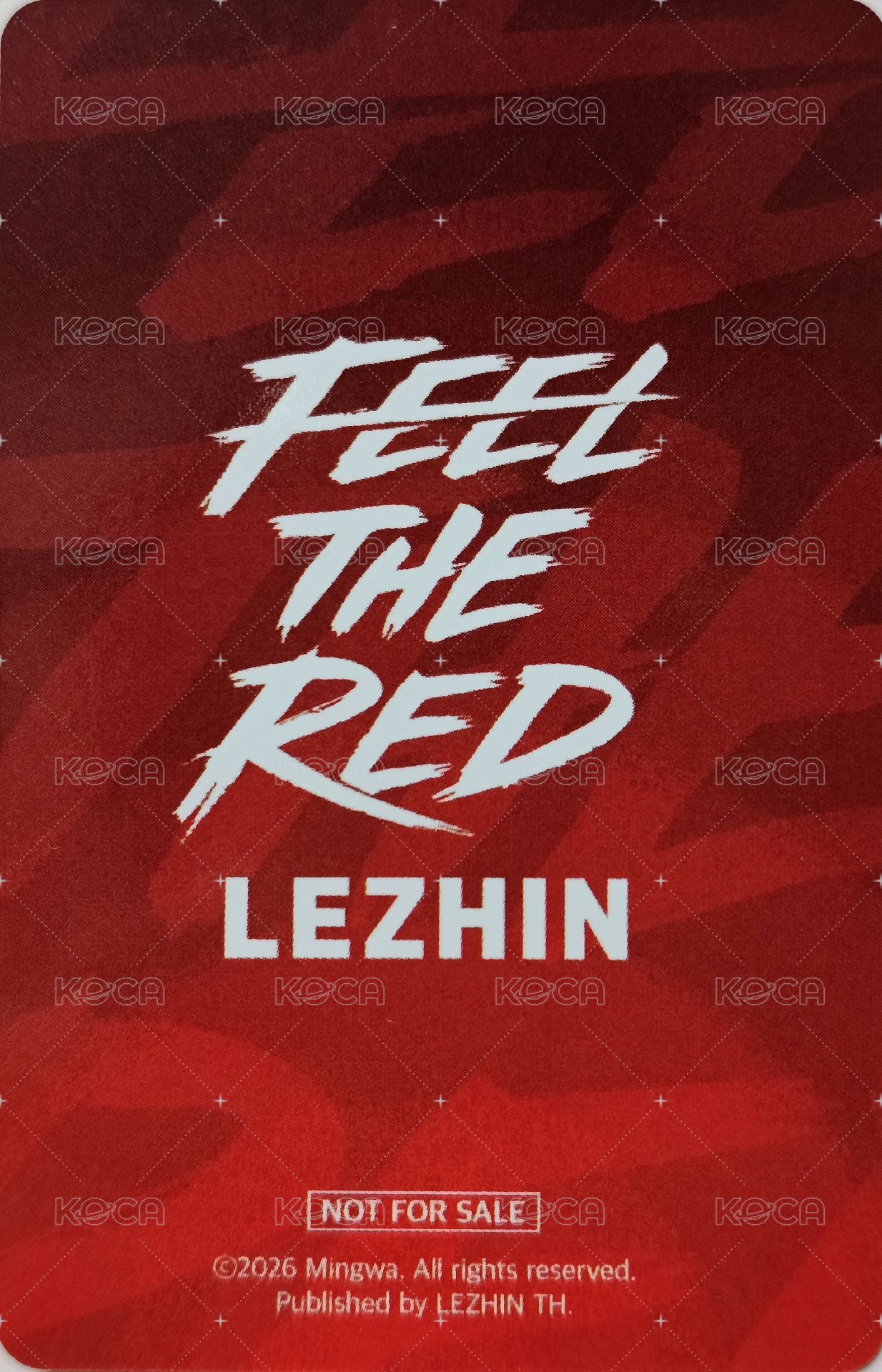 2026 泰國 FEEL THE RED 滿額卡 充值贈卡 背面