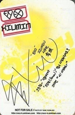 GROWL 專輯卡  背面