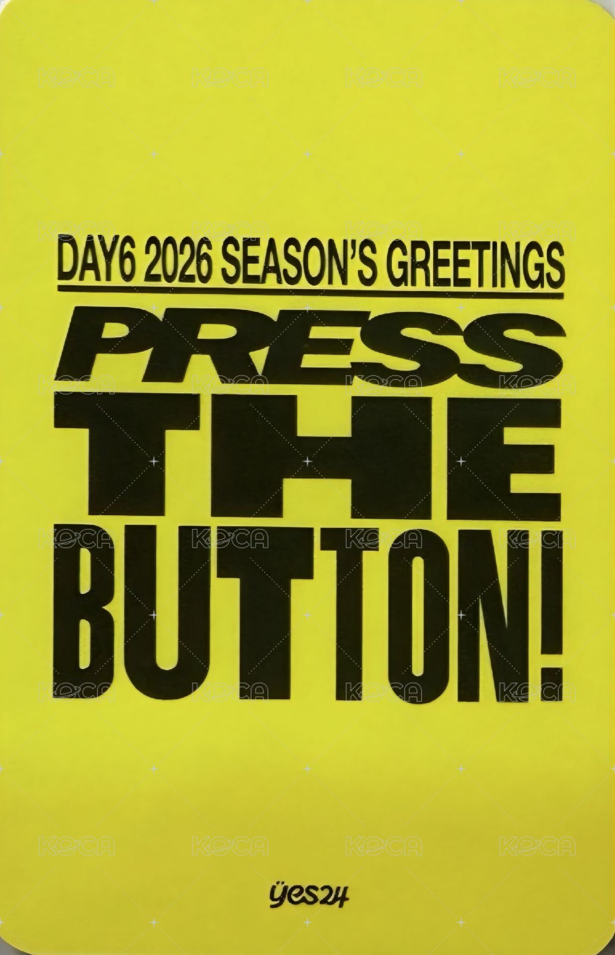 26年曆 yes24 特典卡  背面