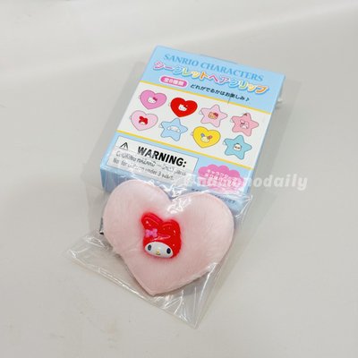 三麗鷗｜心動色彩系列隨機髮夾 粉底愛心 美樂蒂
