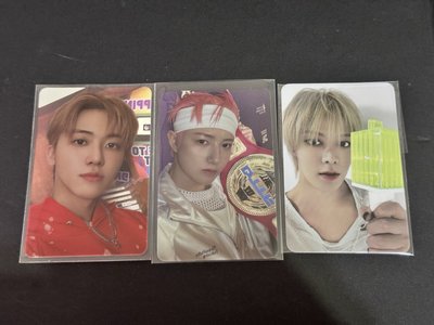 NCT小卡 3張合售 羅渽民小卡 黃仁俊小卡 中本悠太小卡 手燈小卡