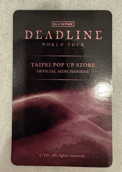 Blackpink Jennie滿額小卡