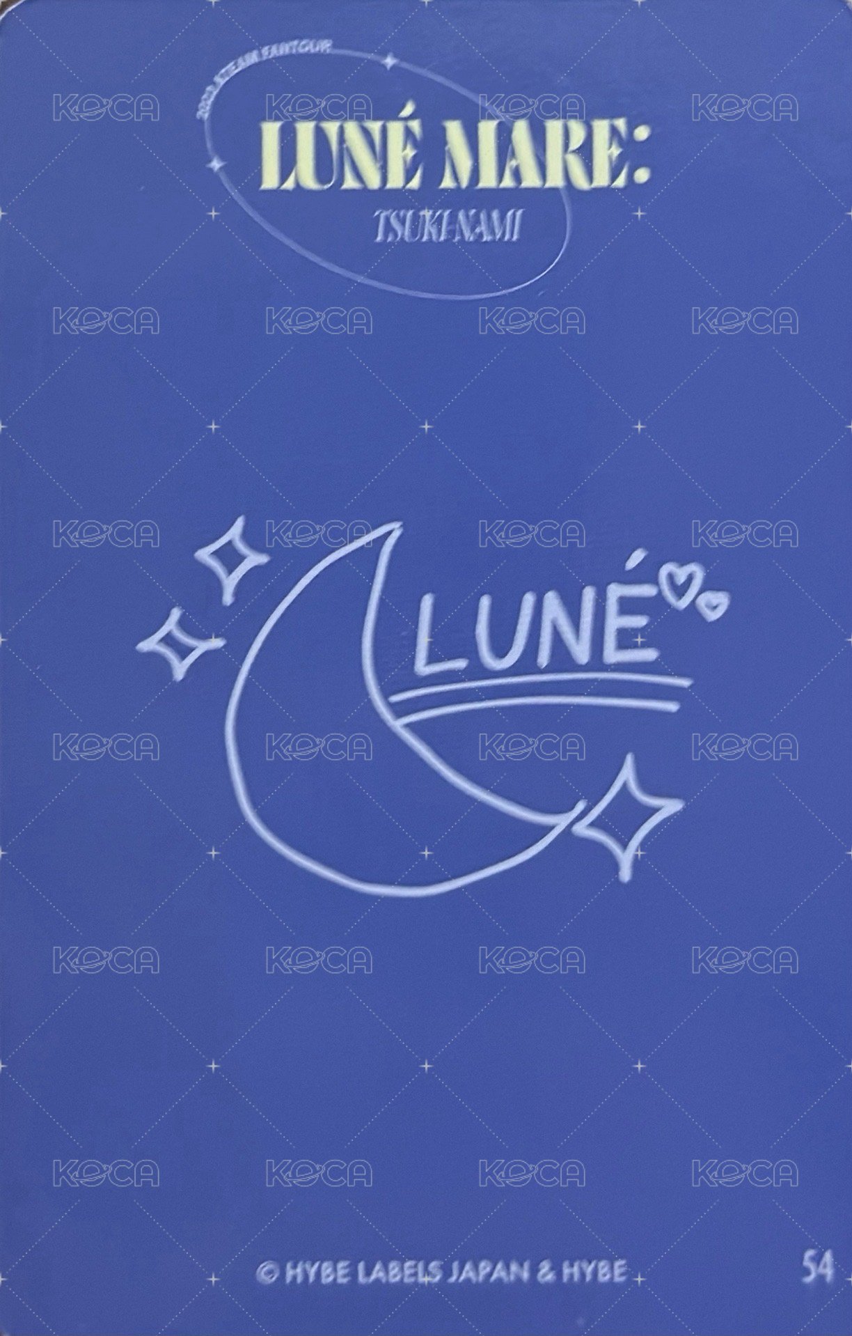 月波 隨機卡  背面