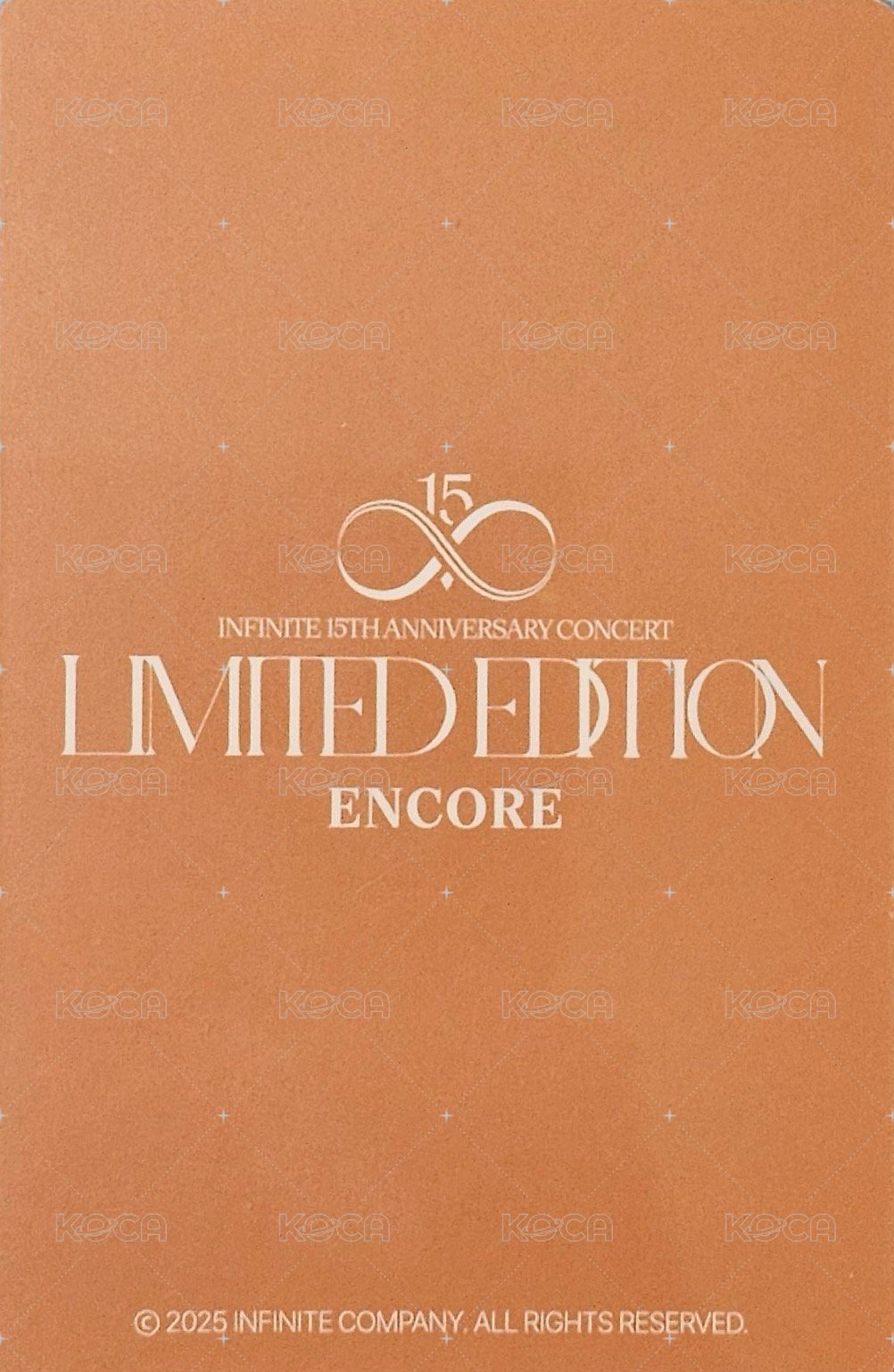 15週年安可演唱會 周邊卡 海報組 背面