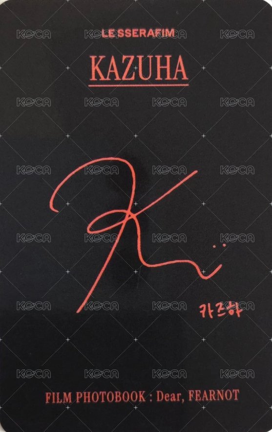 Dear, FEARNOT 周邊卡 寫真卡 背面