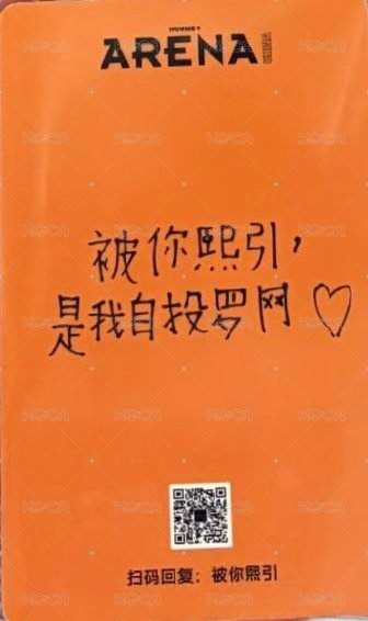 arena 雜誌卡  背面