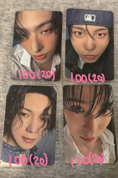 Ateez小卡 / GH4 am飲料卡 /GH3 ms 簽售卡 嘟嘴卡/ 友榮小卡/ 雙人卡 /崔傘豆豆眼娃卡