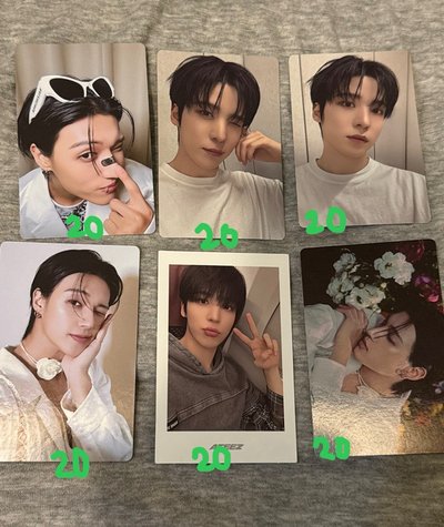 Ateez小卡 / GH4 am飲料卡 /GH3 ms 簽售卡 嘟嘴卡/ 友榮小卡/ 雙人卡 /崔傘豆豆眼娃卡