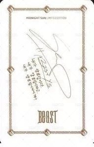 BEAST 迷5 限量版 專輯卡  背面