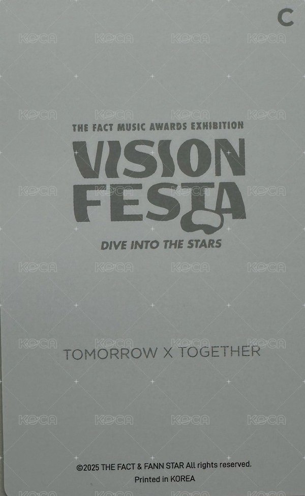 Hybe Vision Festa C 入場卡 / 場限卡  背面