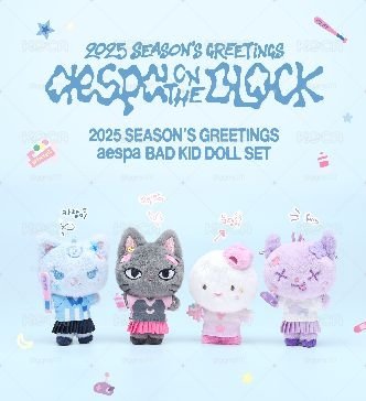 🐢【現貨】aespa 2025 SEASON'S GREETINGS 官方周邊-BAD KID DOLL 娃娃小卡組
