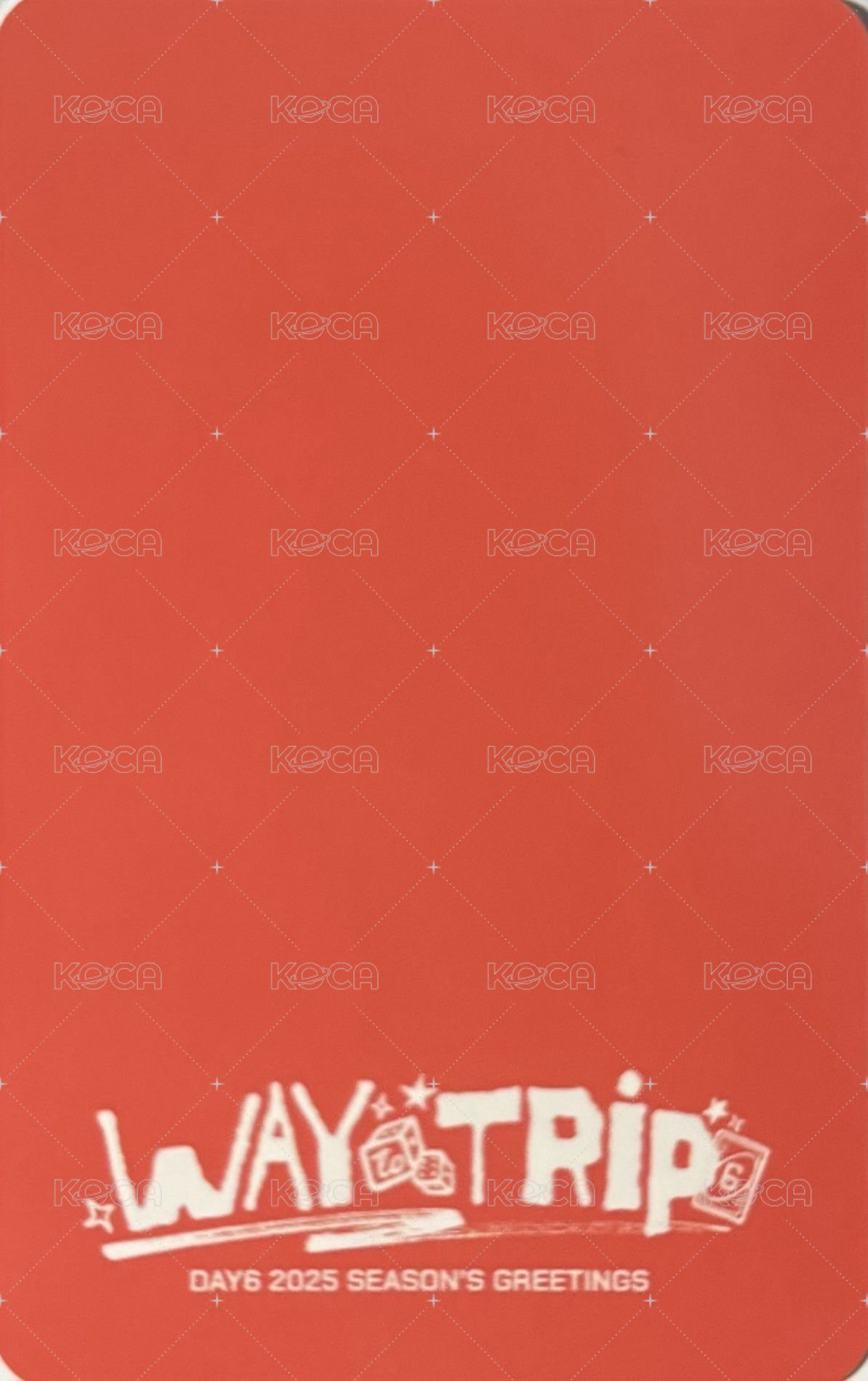 25年曆 jyp 特典卡  背面