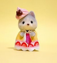 寶寶甜點派對系列 隱藏款-哈士奇嬰兒-草莓奶油 人形玩偶 