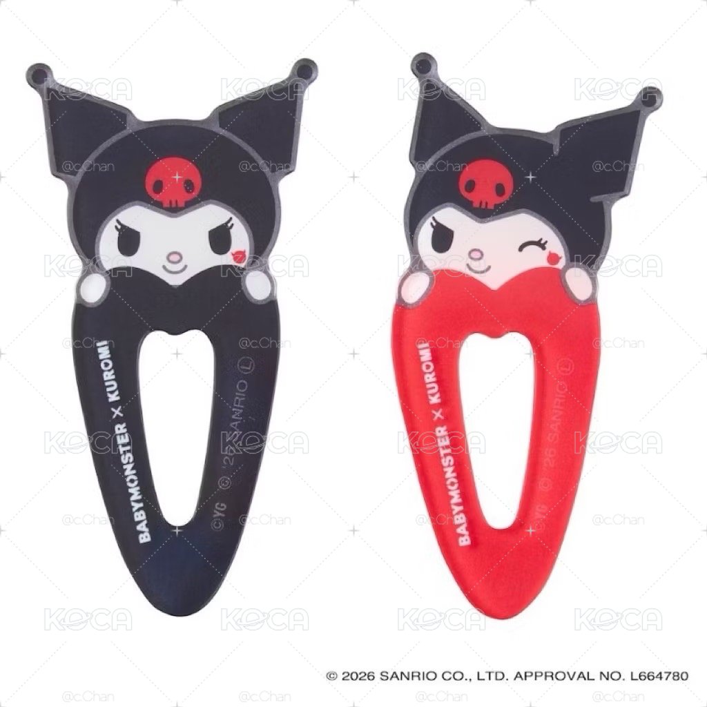 BABAMONSTER X KUROMI 酷洛米髮夾組/毛球吊飾