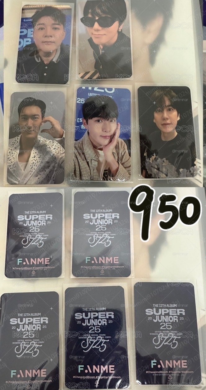 super junior fanme 台北簽售卡