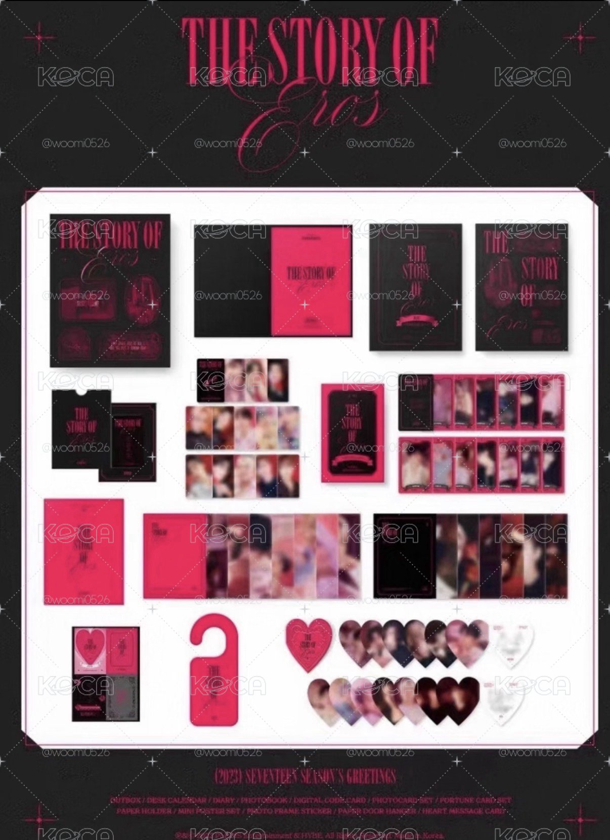 seventeen 2023年曆 (書籤woozi款 ）