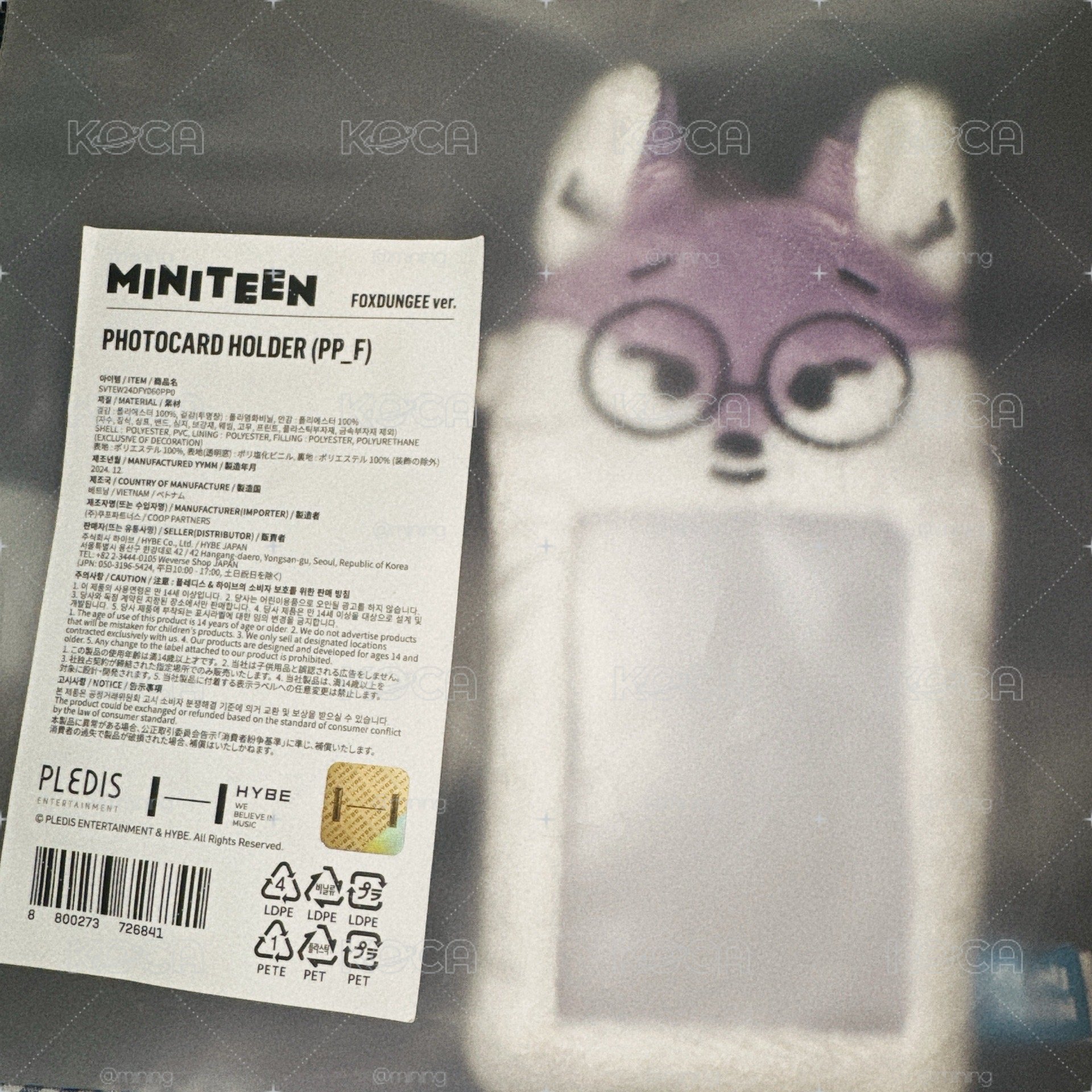 MINITEEN 卡套 FOXDUNGEE CHOITCHERRY
