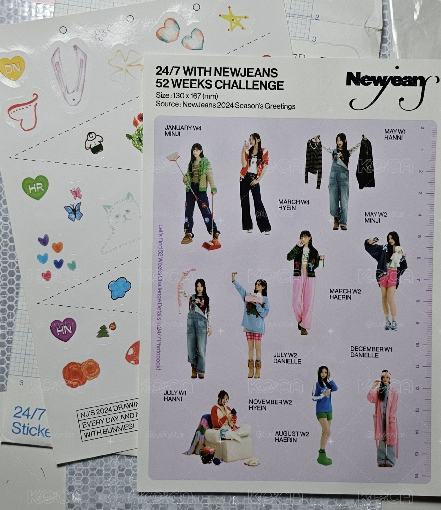 NEW JEANS 2024年年曆貼紙