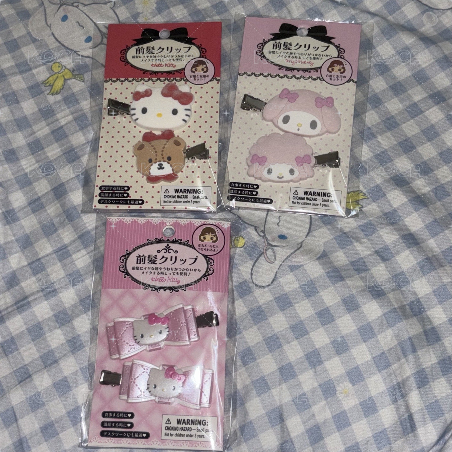 三麗鷗 美樂蒂 皮安諾 Kitty 髮夾