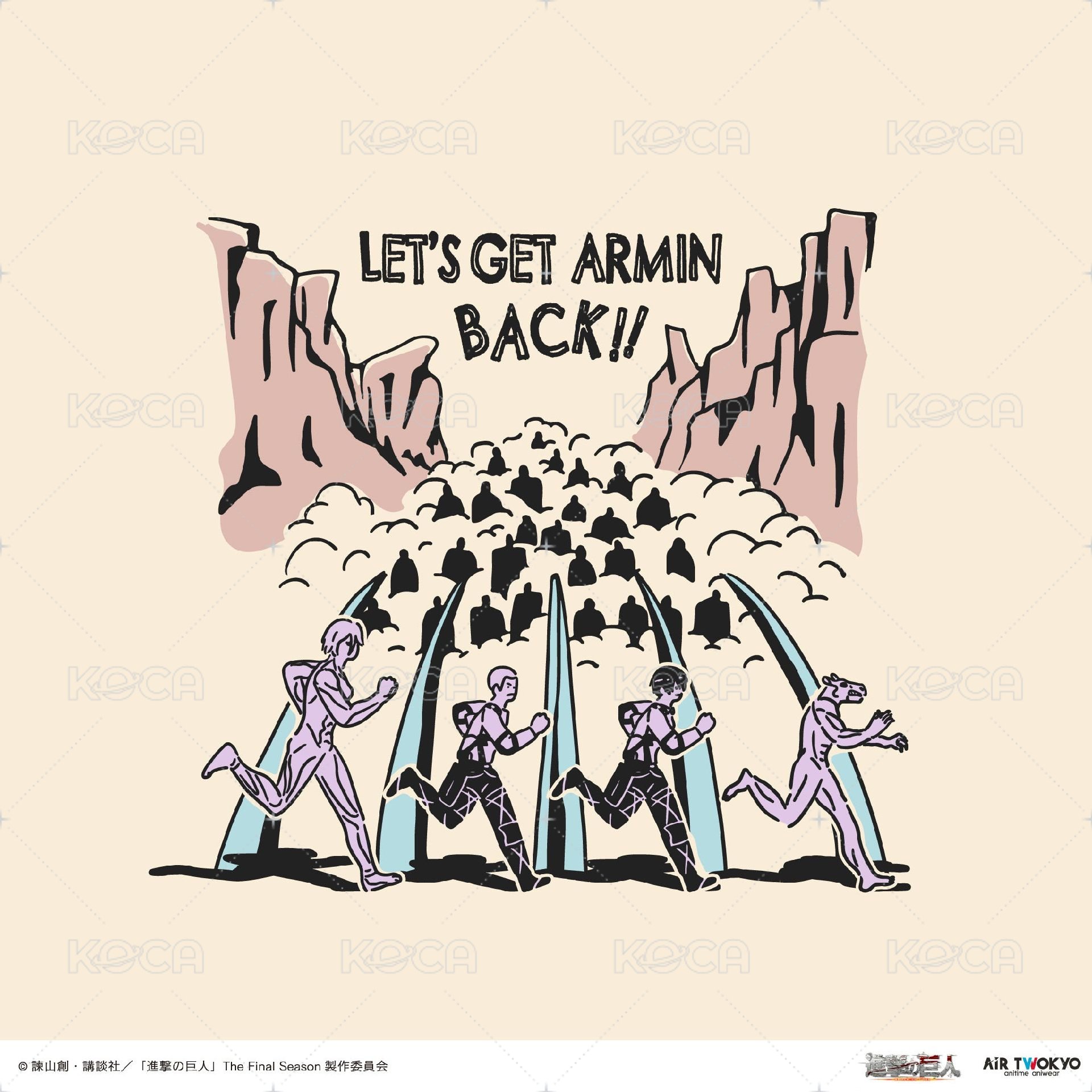 「LET'S GET ARMIN BACK!!」長袖T