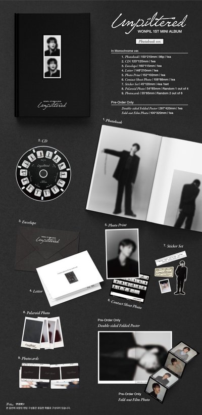 DAY6 WONPIL 1ST MINI ALBUM Unpiltered PB Ver. 非現貨