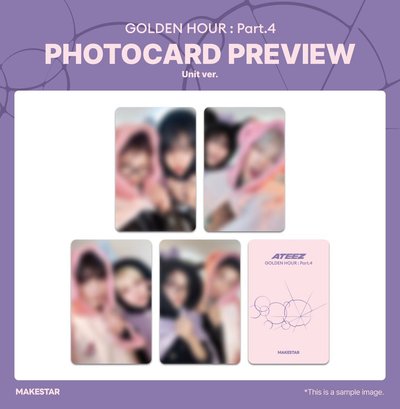 【非現】ATEEZ GOLDEN HOUR PART.4 MAKESTAR FANSIGN UNIT PC SET