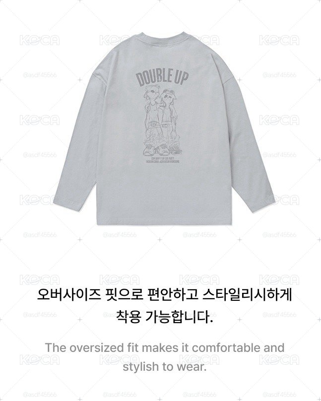CxM DOUBLE UP 灰色長袖 T-Shirt（M）