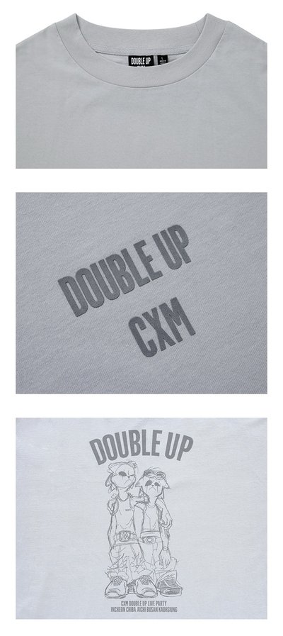CxM DOUBLE UP 灰色長袖 T-Shirt（M）