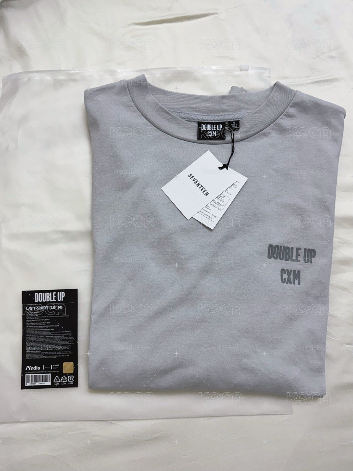 CxM DOUBLE UP 灰色長袖 T-Shirt（M）