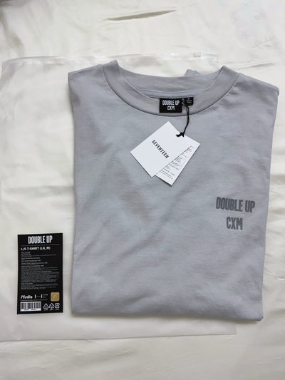 CxM DOUBLE UP 灰色長袖 T-Shirt（M）
